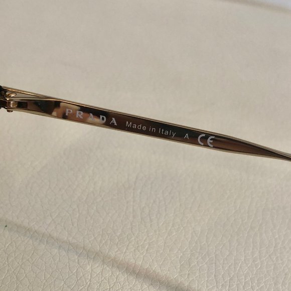 Black and Gold Prada Reflective Sunglasses - Picture 7 of 7